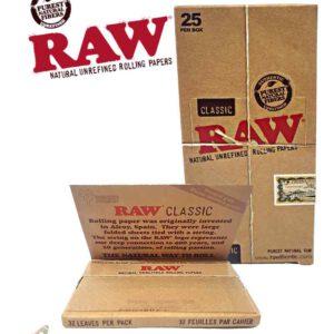 פאקט ניירות גלגול Raw Classic 1 1/2 Size