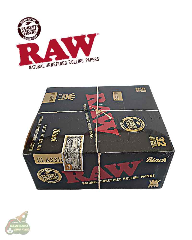 פאקט נייר גלגול RAW שחור
