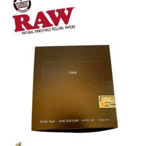 נייר גלגול רואו קלאסי גדול ללא פילטר דגם RAW Classic King size Slim