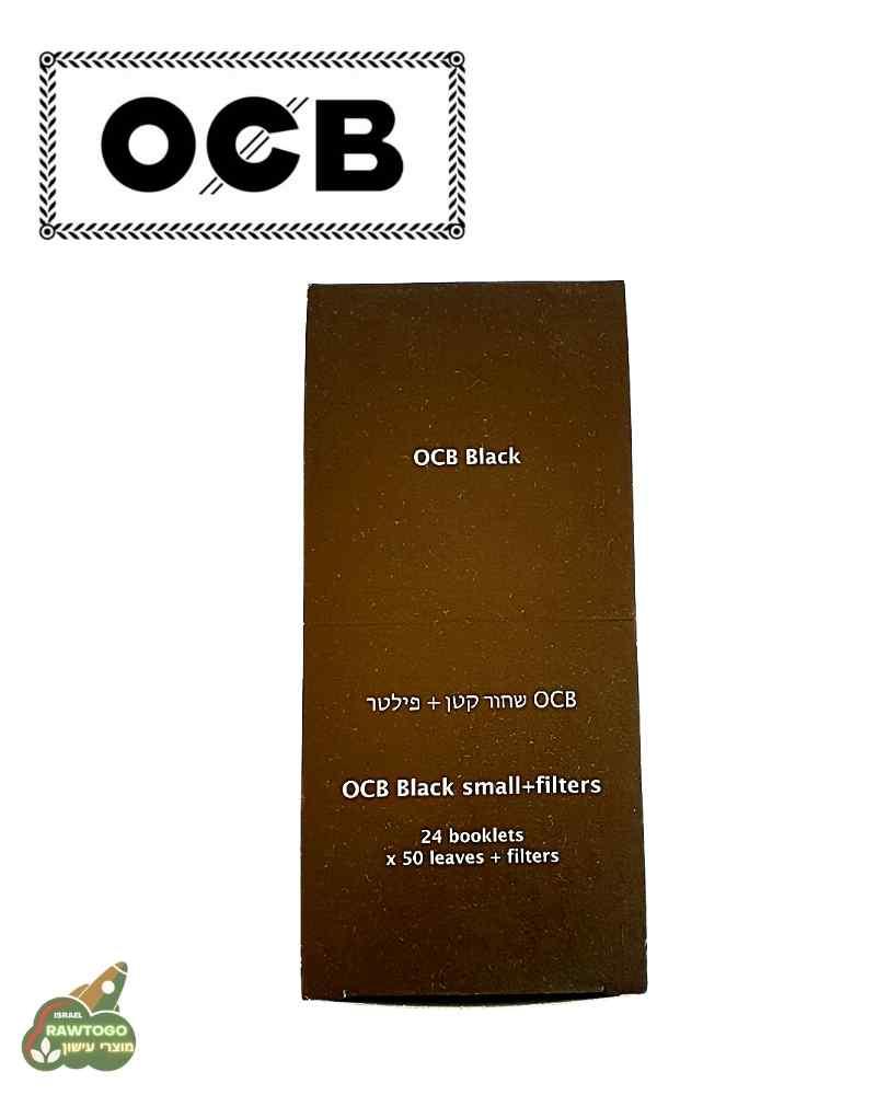 פאקט ניירות גלגול OCB שחור קטן עם פילטרים 24 יחידות Black Small+Filter