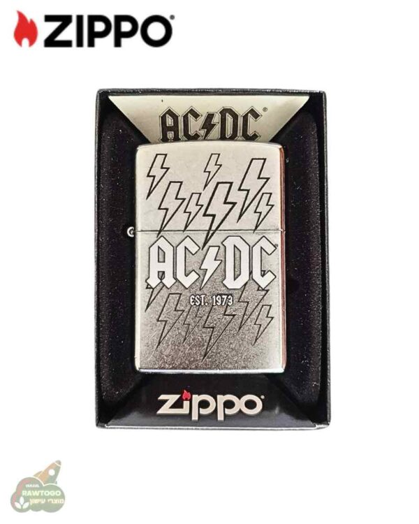 מצית זיפו בעיצוב סמל להקת ACDC חברת ZIPPO