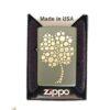 מצית זיפו בעיצוב עץ זהוב ZIPPO