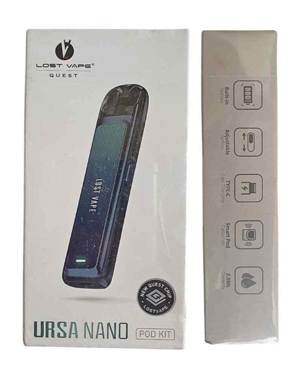 סיגריה רב פעמית צבע כחול דגם Lost Vape Ursa Nano Pod Kit