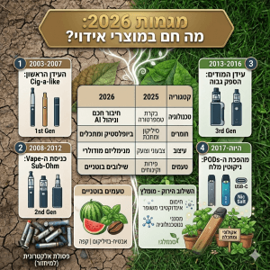 מגמות 2026 במוצרי עישון ואידוי: העתיד כבר כאן (וזה חכם יותר משחשבתם) 🚀💨