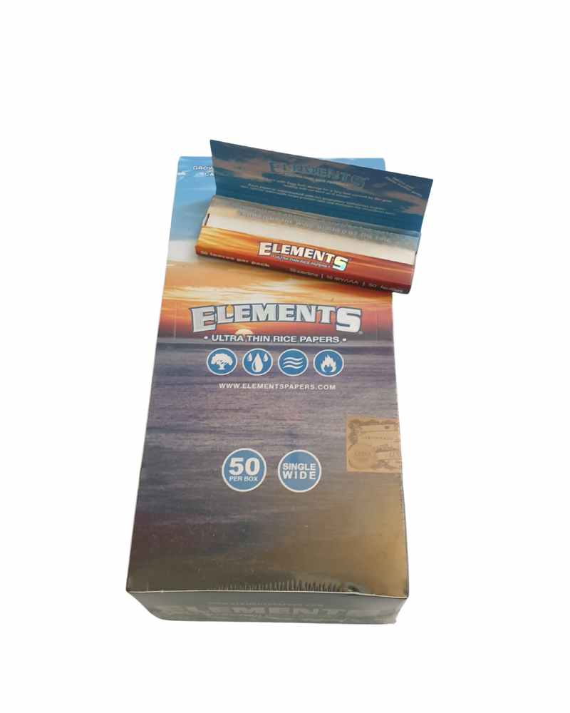 פאקט ניירות גלגול אלמנטס מכיל 50 חבילות ELEMENTS Single Wide