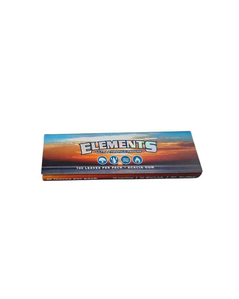 נייר גלגול Elements קטן – ניירות אורז דקים (50 ניירות)