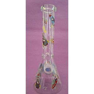 באנג זכוכית 25 ס״מ בעיצוב חלל – Glass Bong Rockets Design