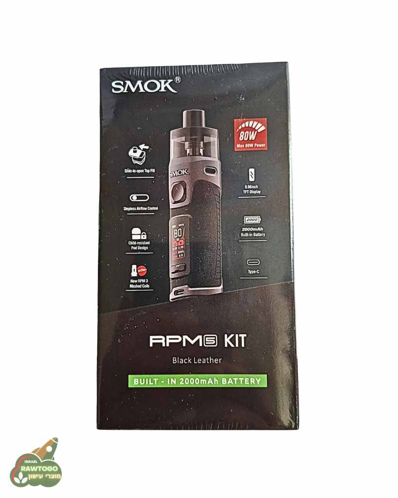 SMOK RPM 5 Kit – Black Leather | ערכת וייפ 80W עם סוללה 2000mAh